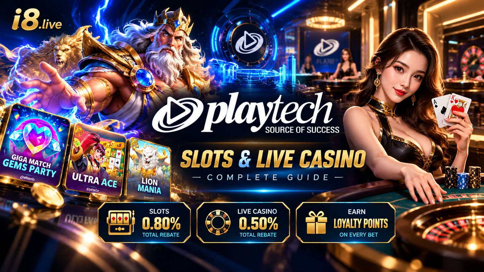 Playtech on i8 Live Slots and Live Casino guide