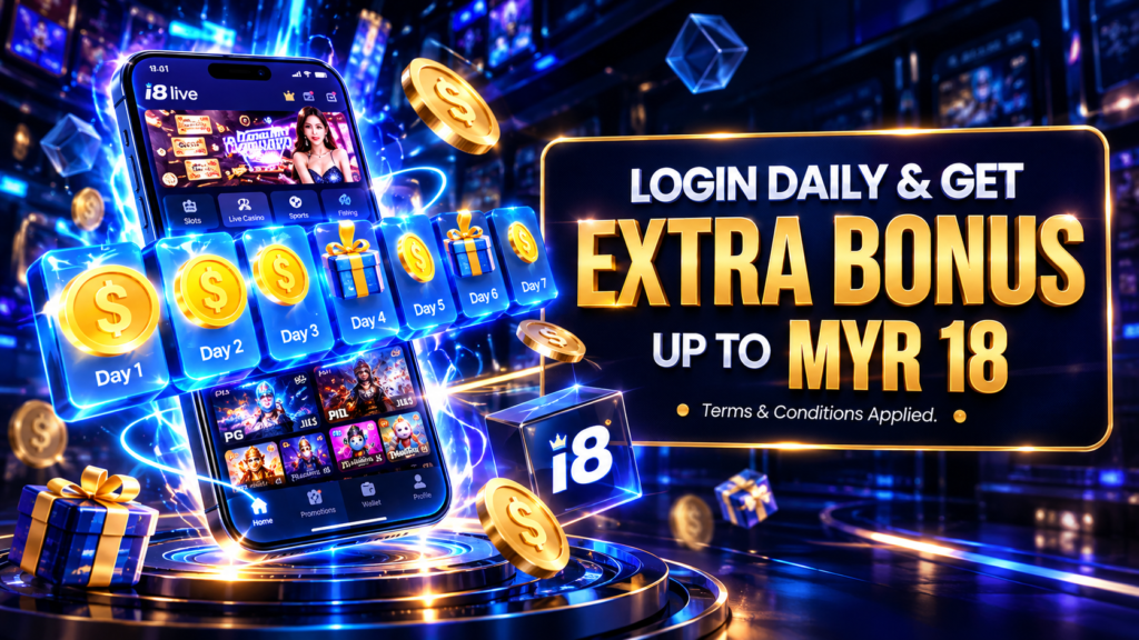 i8 Live daily Check-in Rewards Promotion Banner