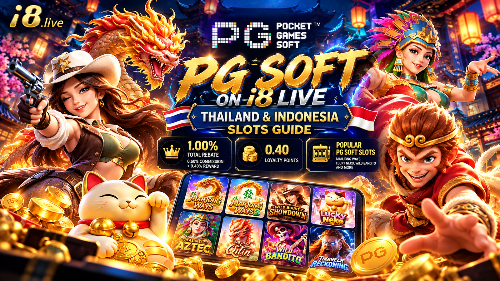 PG Soft on i8 Live Thailand and Indonesia slots guide